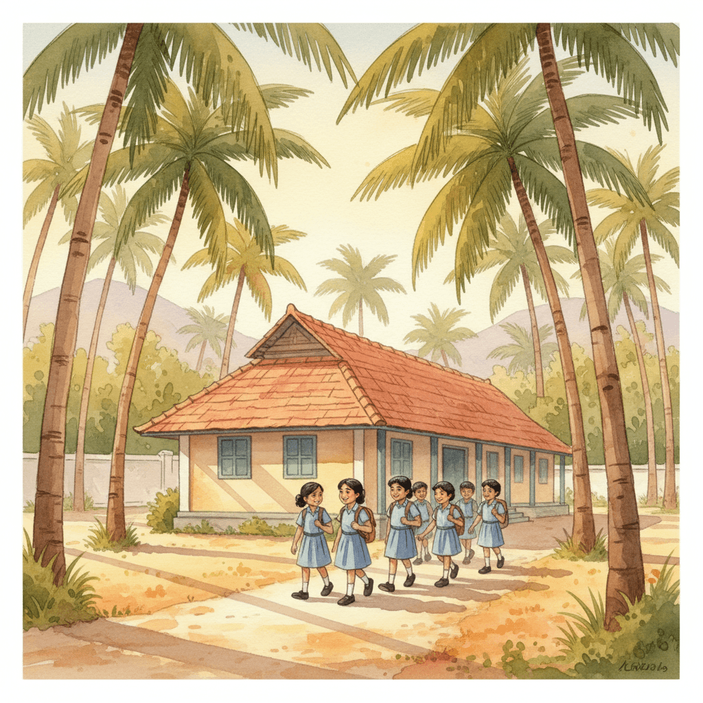 Kerala morning landscape